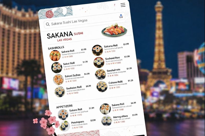Sakana Sushi Las Vegas Menu
