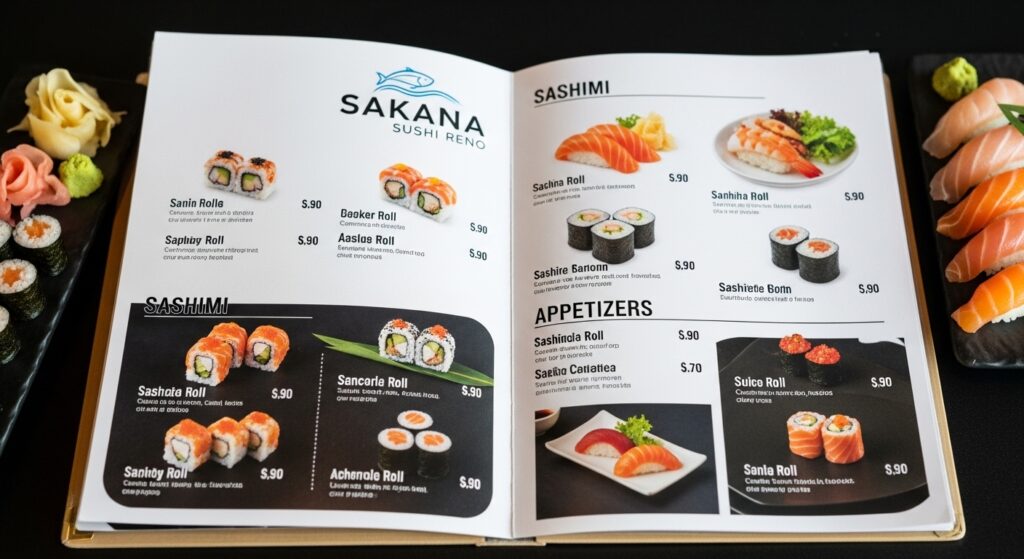 Sakana Sushi Reno Menu